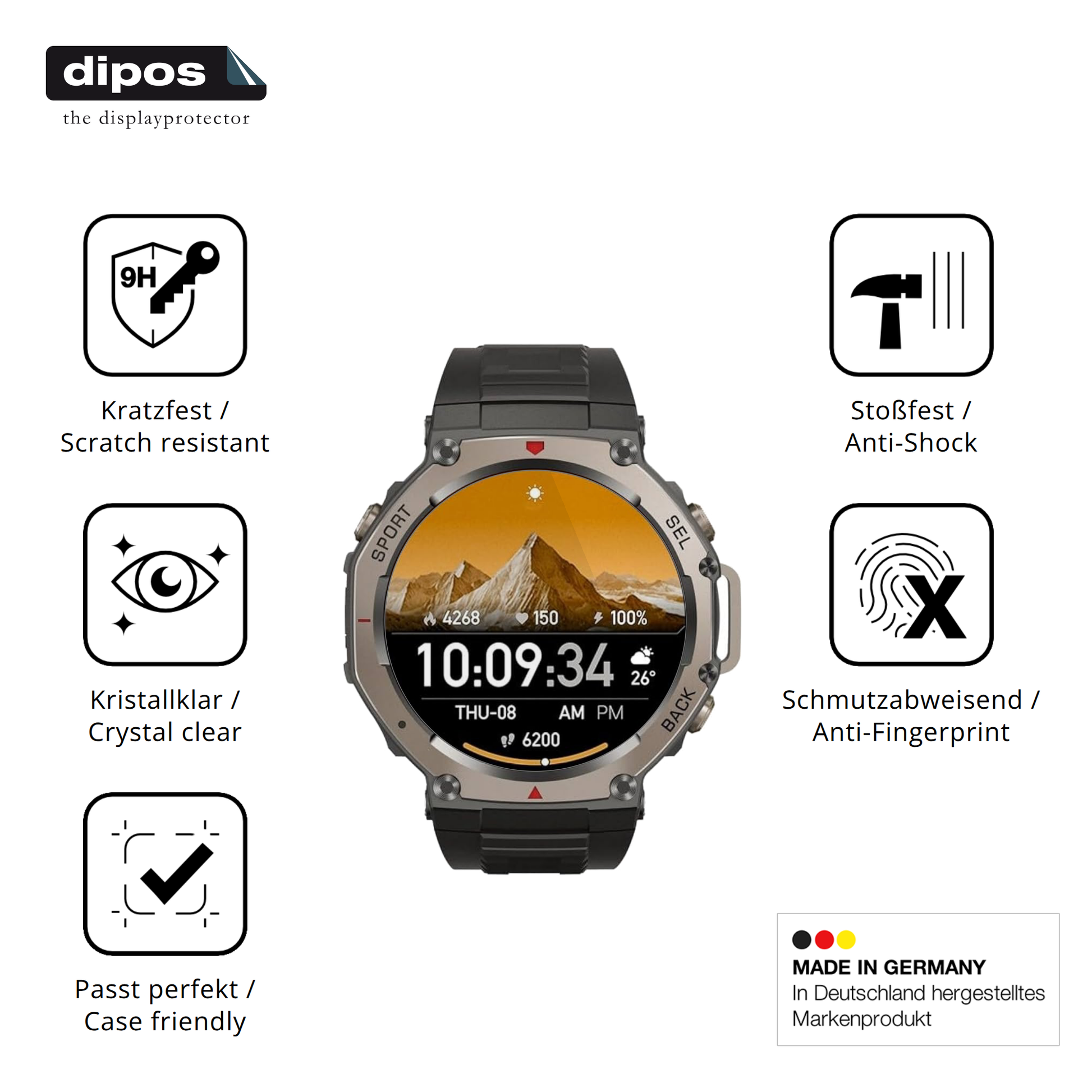 Displayschutz hergestellt in Deutschland, höchste Qualität made in Germany