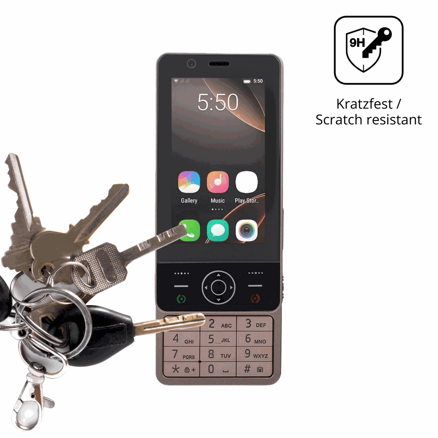 dipos Displayschutz für Sxhlseller Slide Phone, mattierte Oberfläche, robuste Festigkeit und perfekte Passform
