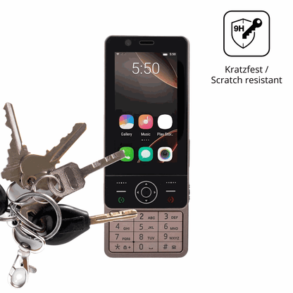 dipos Displayschutz für Sxhlseller Slide Phone, transparente Oberfläche, perfekte Passform auch für die Rundungen