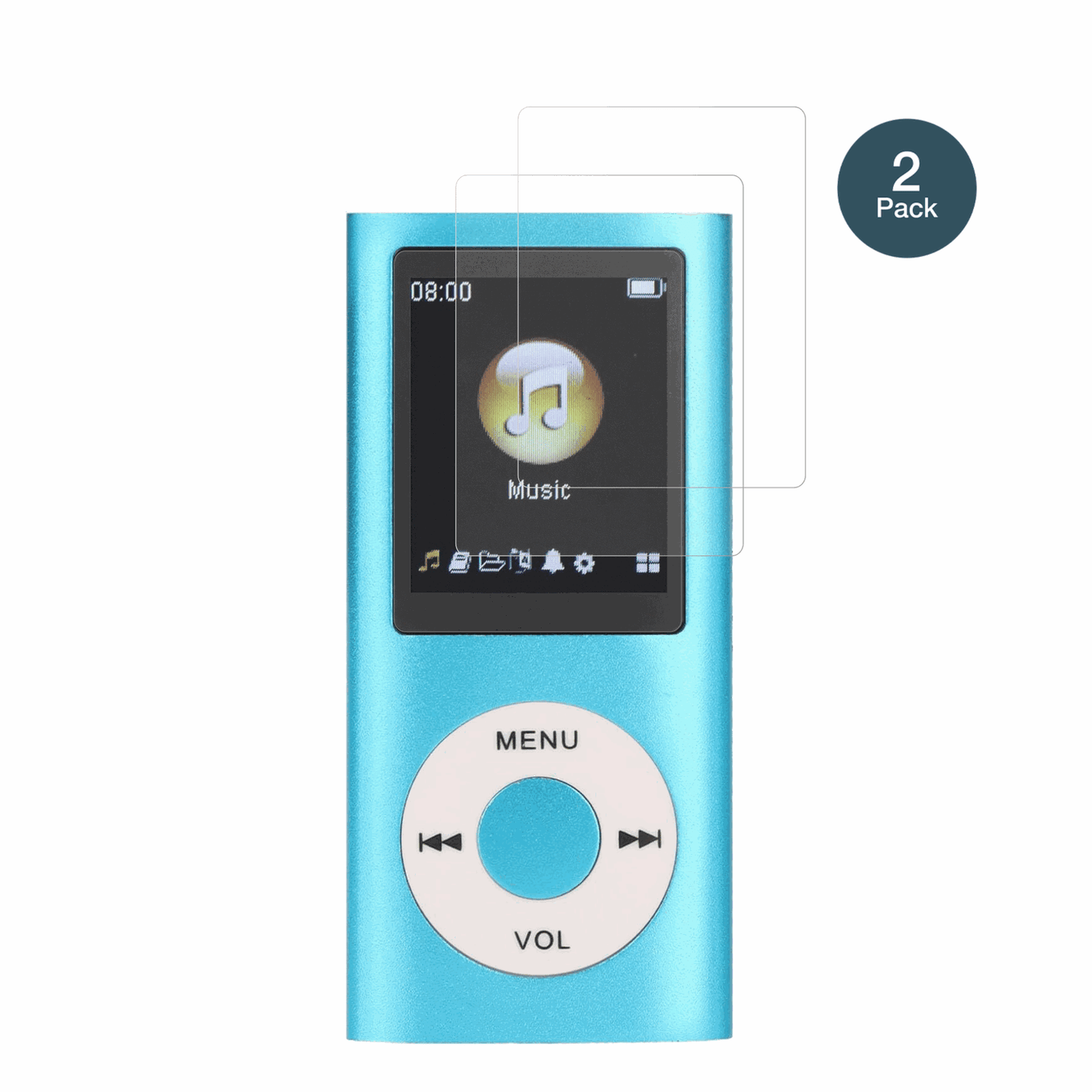 SxhlsellerMP3-Player mit aufgebrachter dipos Panzerfolie, die lästige Fingerabdrücke minimiert