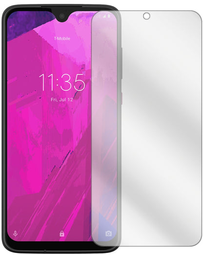 T-MobileRevvlry Plus mit aufgebrachter dipos Displayschutzfolie, glasklare Darstellung ohne Einschränkungen