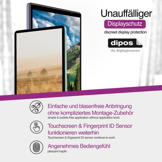 YotoptL80-EEA mit aufgebrachter dipos Displayschutzfolie, glasklare Darstellung ohne Einschränkungen