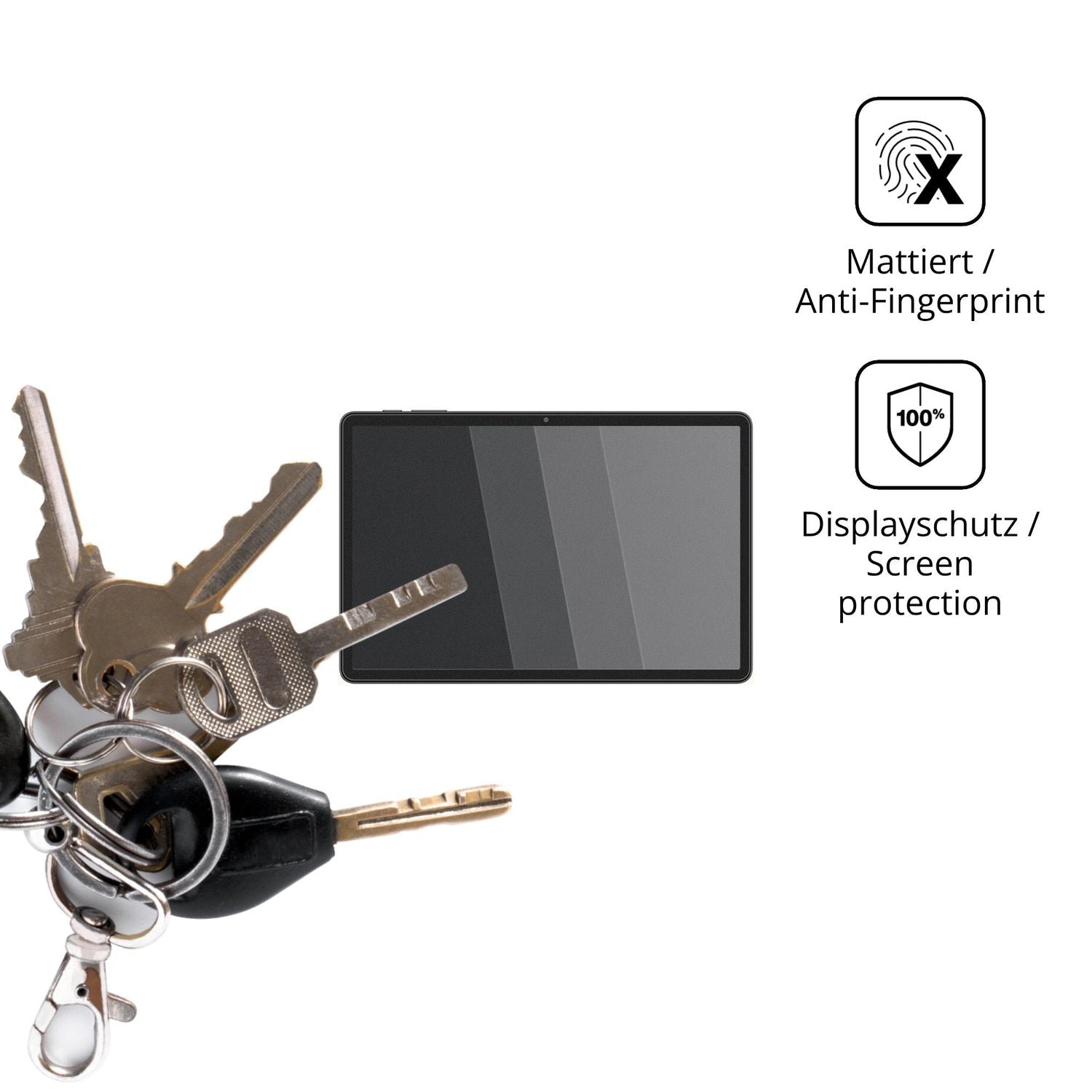 dipos Displayschutz für TABWEE T30, mattierte Oberfläche, Blickschutzfilter und perfekter Passform