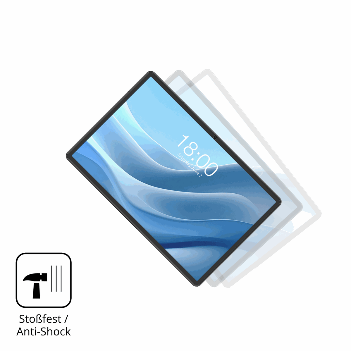 Schutz gegen Kratzer auf dem TABWEE T50 Glas durch Schlüssel, Stöße gegen die Tischkante oder Stürze