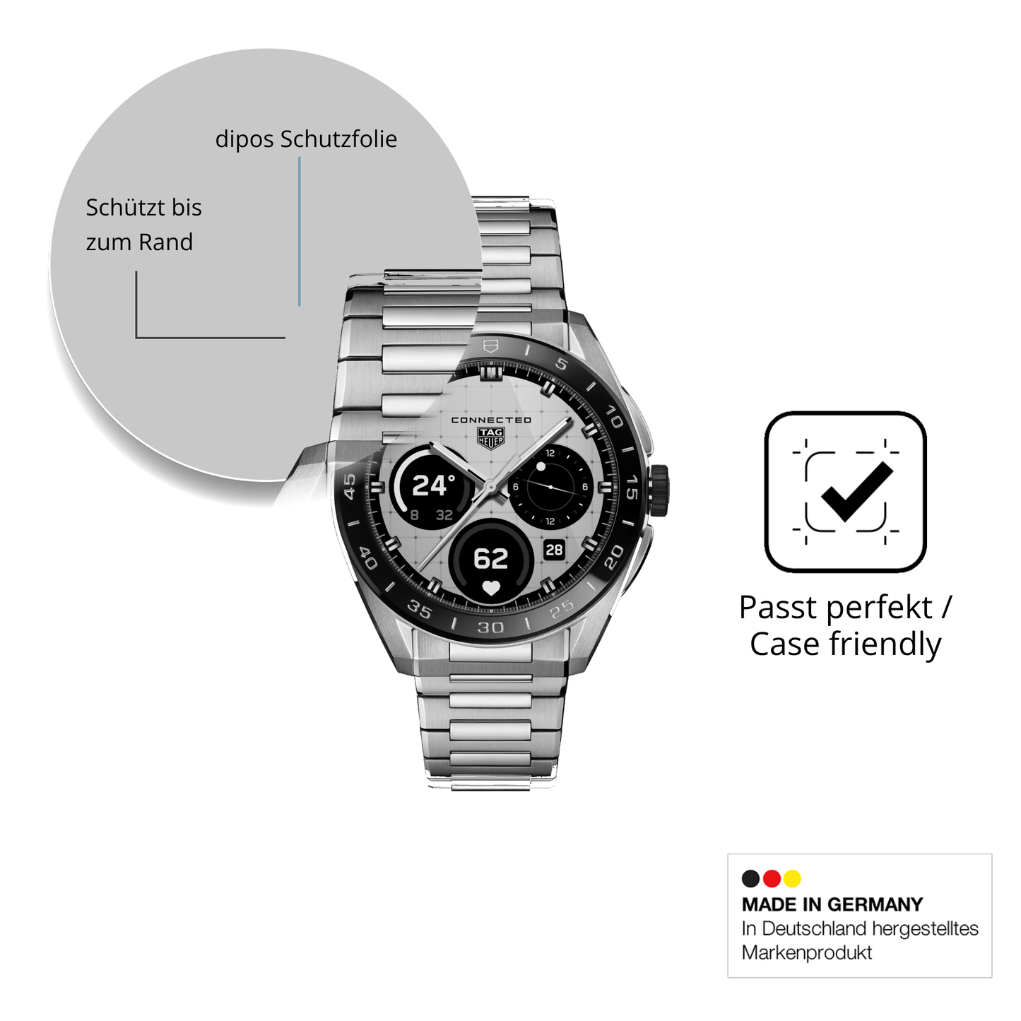 Besonders flexibler Displayschutz mit Anti-Shock-Schicht im Materialmix