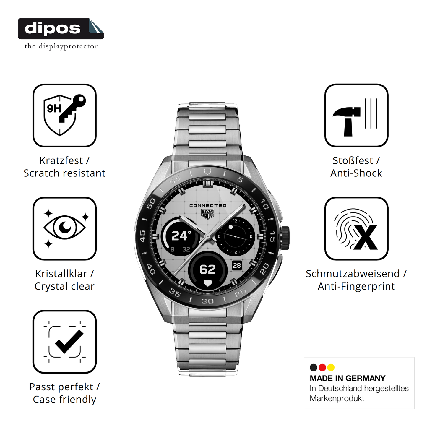 Displayschutz hergestellt in Deutschland, höchste Qualität made in Germany