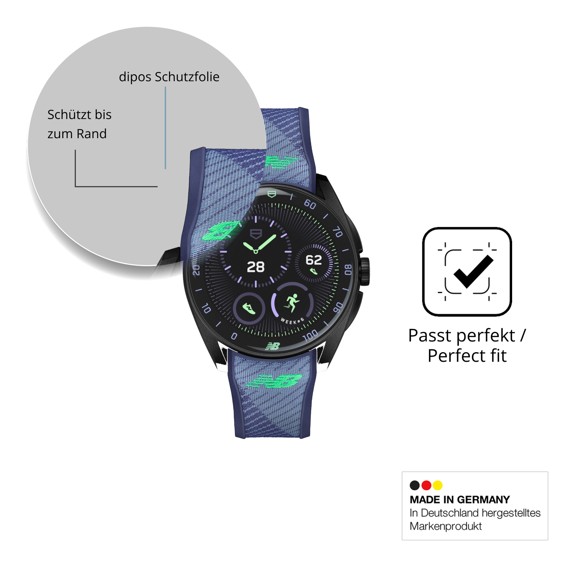 Besonders flexibler Displayschutz mit Anti-Shock-Schicht im Materialmix