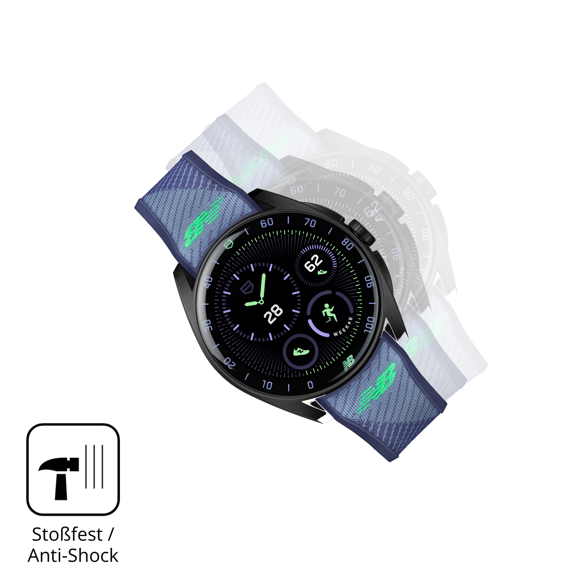 Schutz gegen Kratzer auf dem TAG Heuer Connected Calibre E5 X Glas durch Schlüssel oder Ähnliches