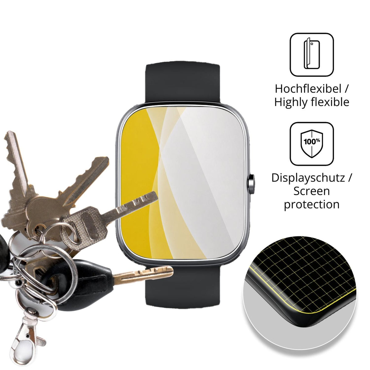 dipos Displayschutz für taopodo T60, transparente Oberfläche, geringe Dicke und perfekte Passform