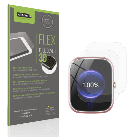 Matte Displayschutzfolie von dipos passend für Taopodo P114 1.85 Zoll, 100% Displayabdeckung und blasenfreie Montage