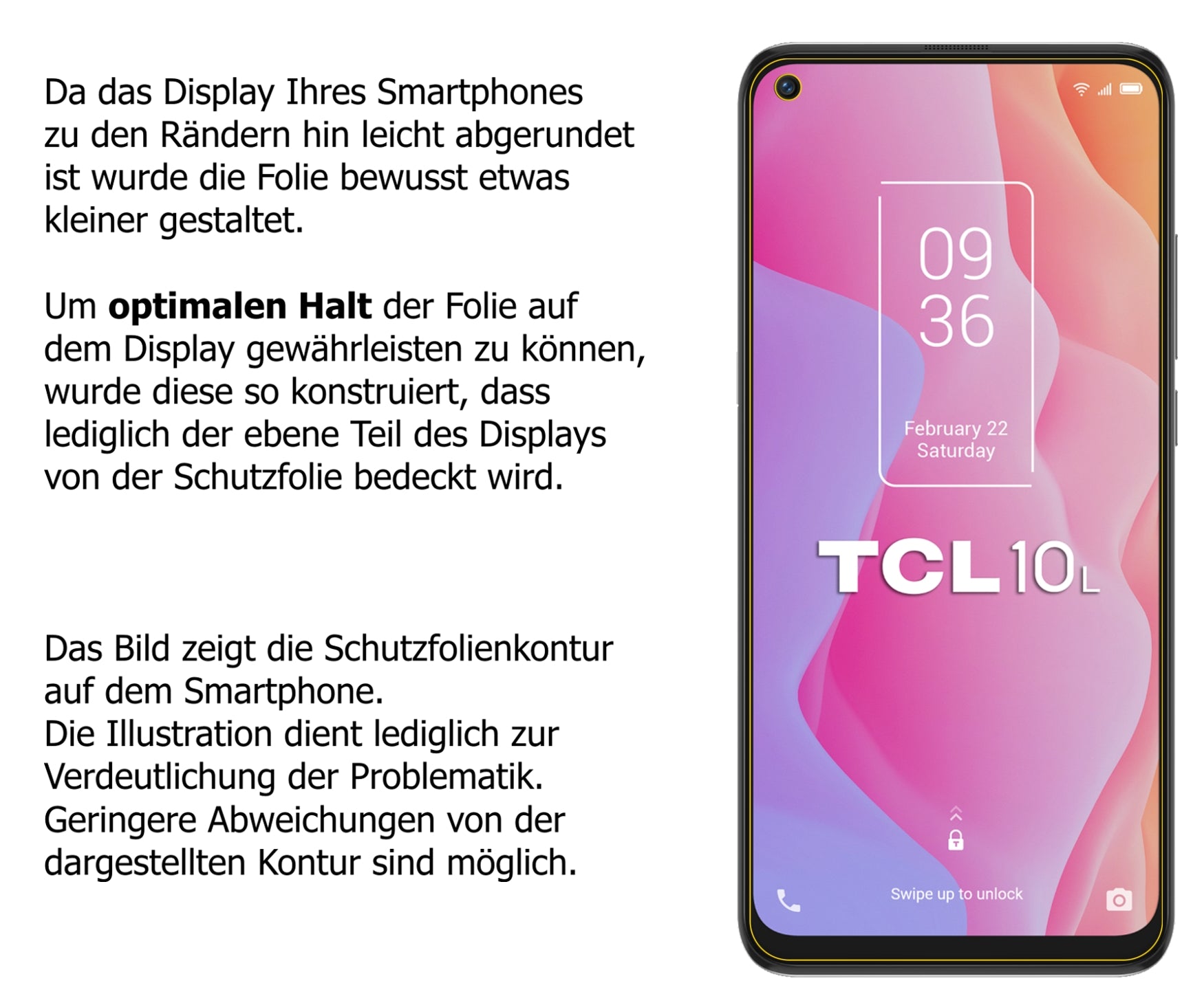 dipos Displayschutz für TCL 10 5G, mattierte Oberfläche, robuste Festigkeit und perfekte Passform