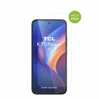 TCLK70 4G mit aufgebrachter dipos Displayschutzfolie, die lästige Fingerabdrücke minimiert
