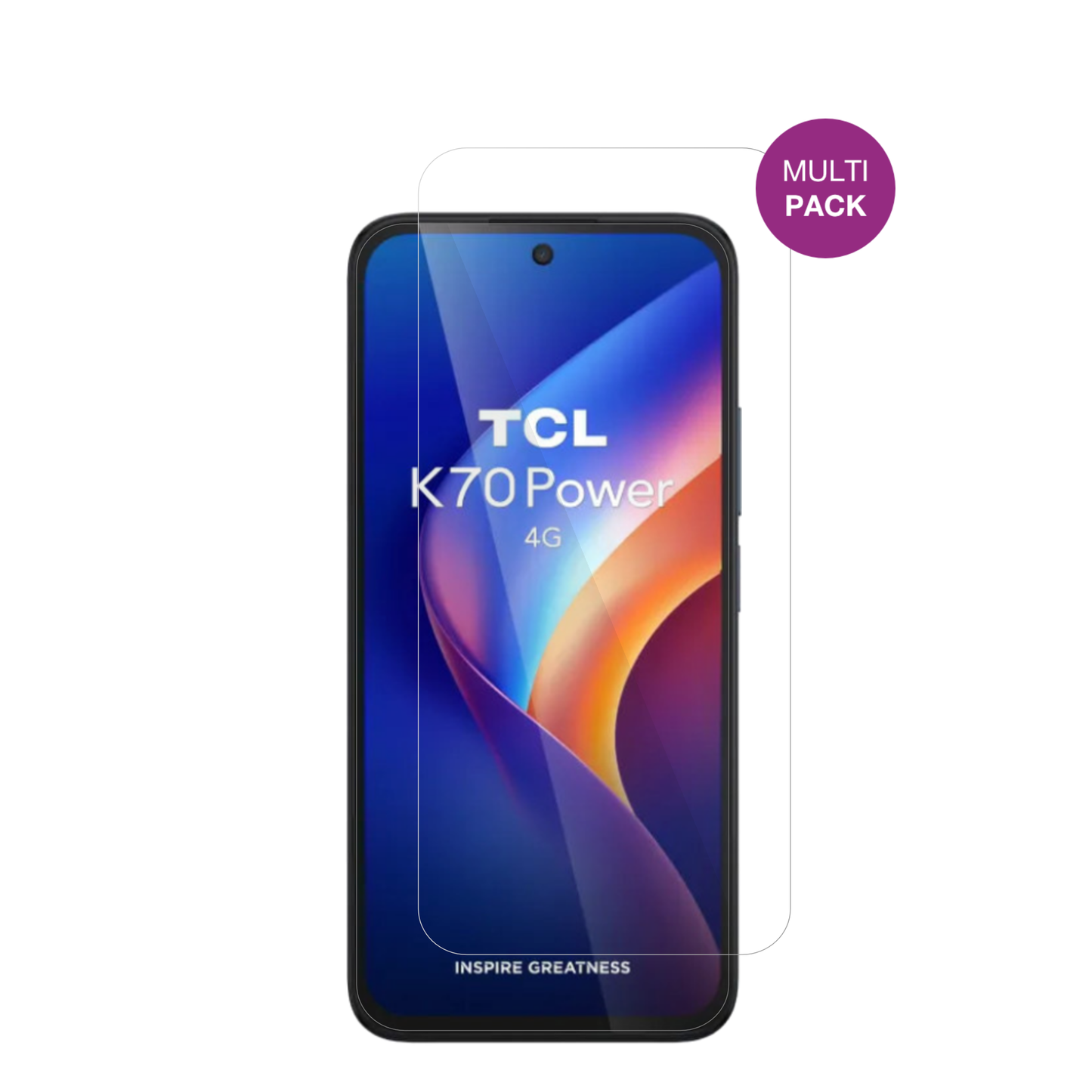 TCLK70 4G mit aufgebrachter dipos Displayschutzfolie, glasklare Darstellung ohne Einschränkungen