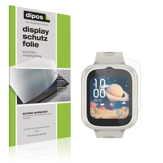 Matte Displayschutzfolie von dipos passend für tclmovetime mt48, präziser Zuschnitt und blasenfrei montiert