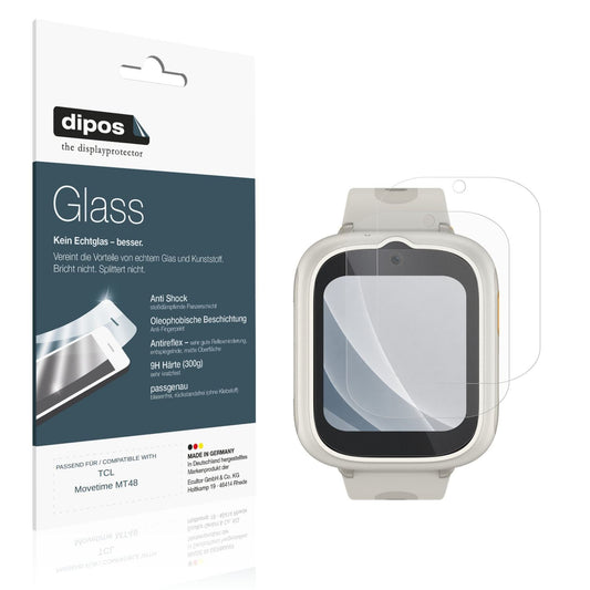 2x Screen Protector for TCL Movetime MT48 matte Flexible Glass 9H dipos