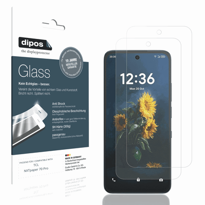 Matte Displayschutzfolie von dipos passend für TCL NXTpaper 70 Pro, 9H kratzfest und blasenfrei montiert