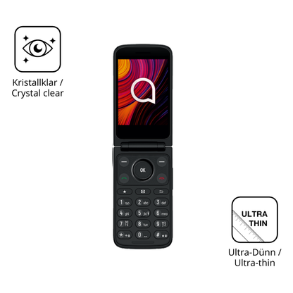 Dünne und klare Folie passend zugeschnitten für TCL One Touch 4043D