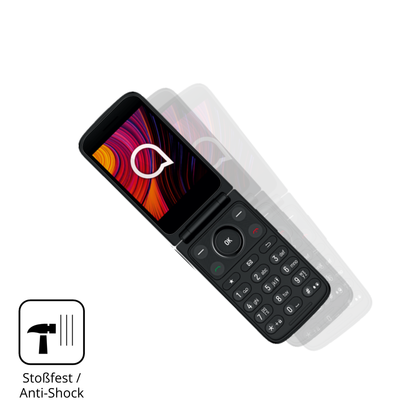 Schutz gegen Kratzer auf dem TCL One Touch 4043D Glas durch Schlüssel, Stöße gegen die Tischkante oder Stürze