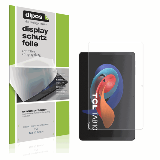 Matte Displayschutzfolie von dipos passend für TCL Tab 10 Gen 4, präziser Zuschnitt und blasenfrei montiert