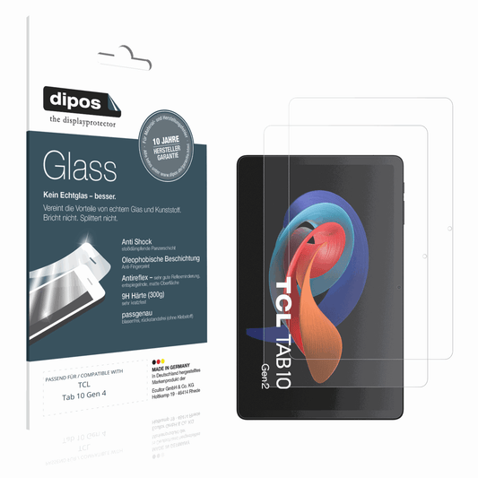 Matte Displayschutzfolie von dipos passend für TCL Tab 10 Gen 4, 9H kratzfest und blasenfrei montiert