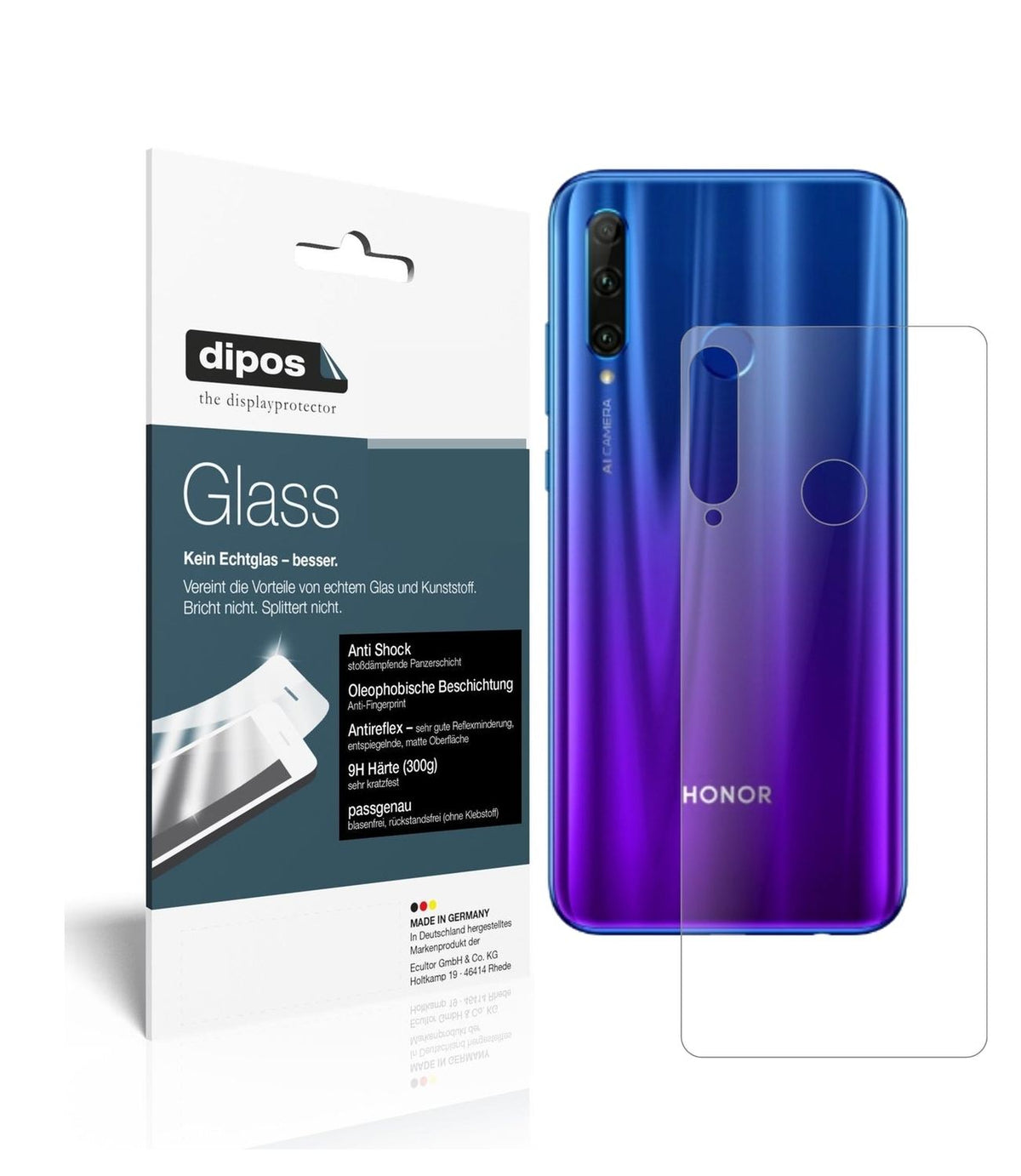 Screen Protector for I Honor 20i back I matte I Flexible Glass I 9H I dipos