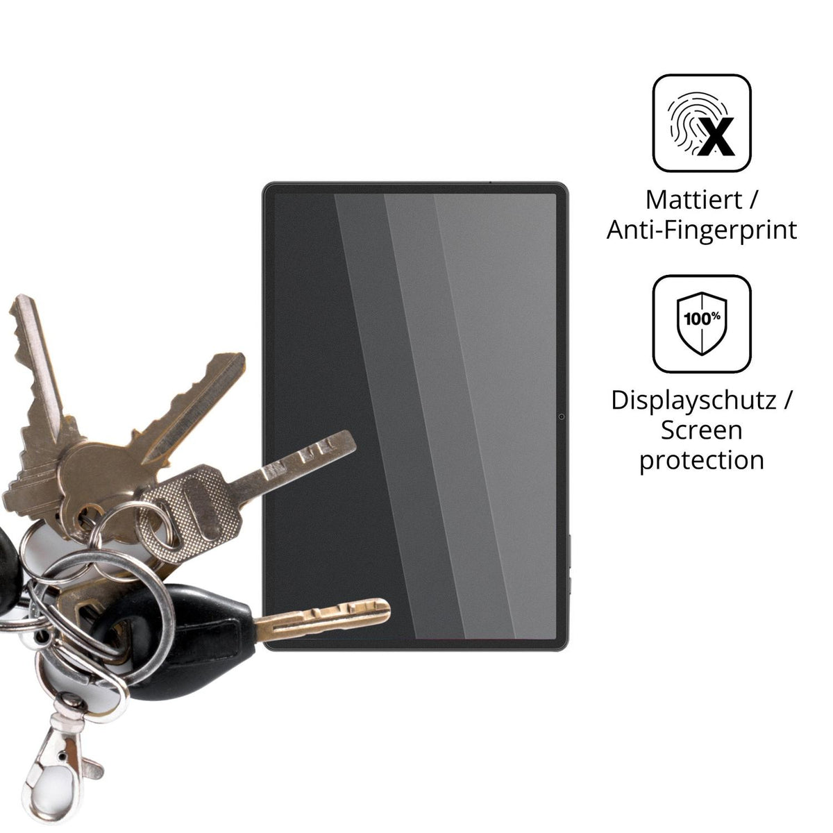 dipos Displayschutz für Teclast H112, mattierte Oberfläche, Blickschutzfilter und perfekter Passform