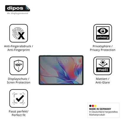 Blickschutzfolie für Teclast P30 matt Schutzfolie Privacy