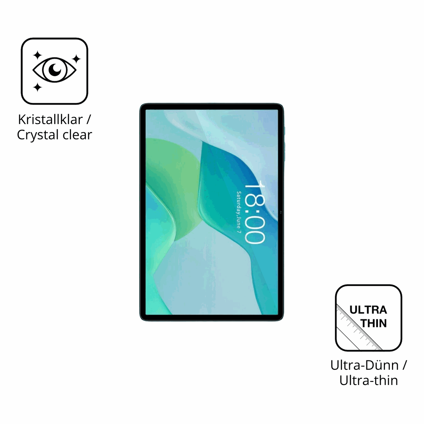 2x Screen Protector for Teclast P33 Protection Crystal Clear dipos