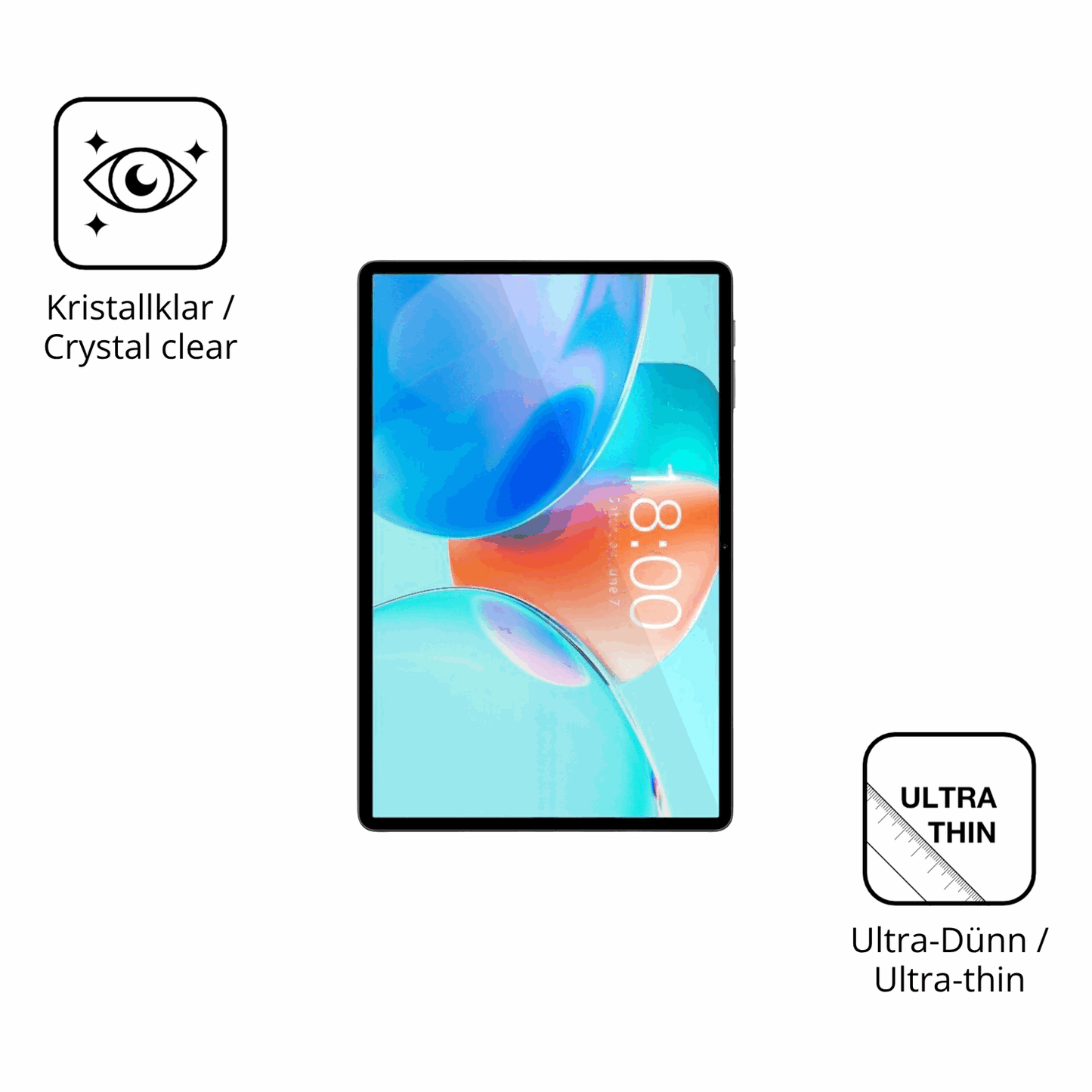 2x Screen Protector for Teclast P50T Protection Crystal Clear dipos