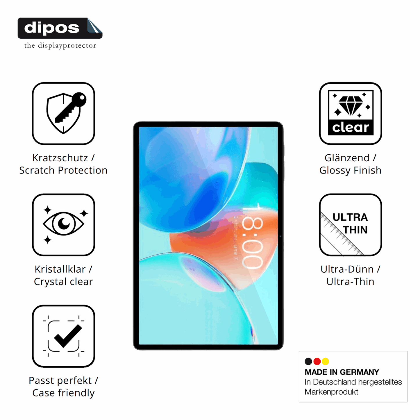 2x Screen Protector for Teclast P50T Protection Crystal Clear dipos