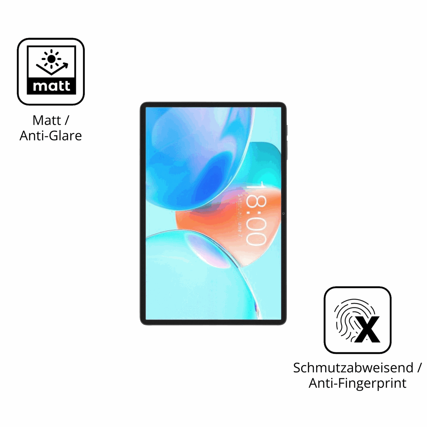 2x Screen Protector for Teclast P50T matte Flexible Glass 9H dipos