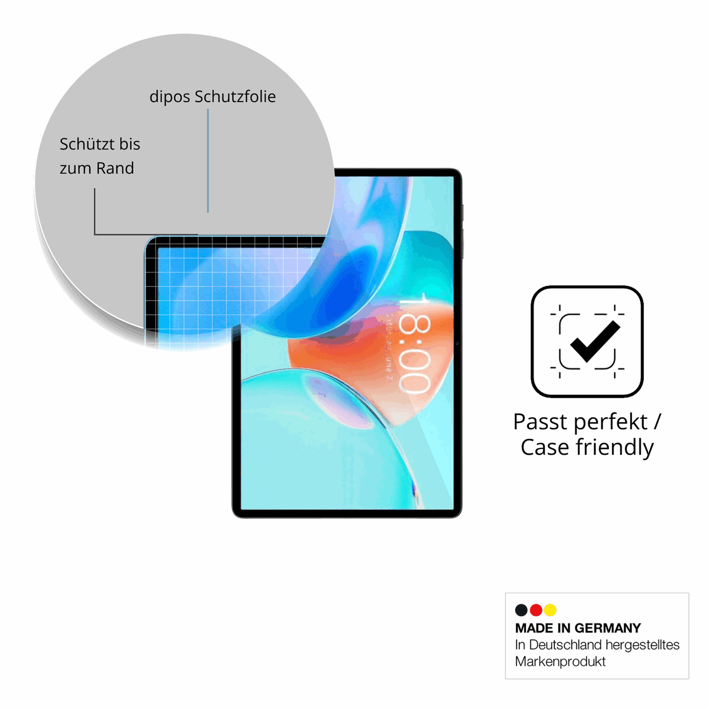 2x Screen Protector for Teclast P50T Flexible Glass 9H dipos