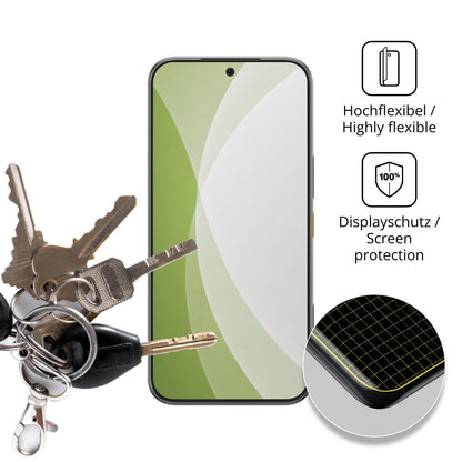 dipos Displayschutz für Tecno Pova 8 Pro 5G, transparente Oberfläche, perfekte Passform auch für die Rundungen