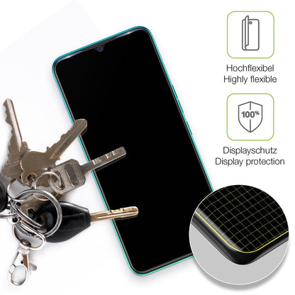 dipos Displayschutz für Tecno Spark 7T, transparente Oberfläche, perfekte Passform auch für die Rundungen