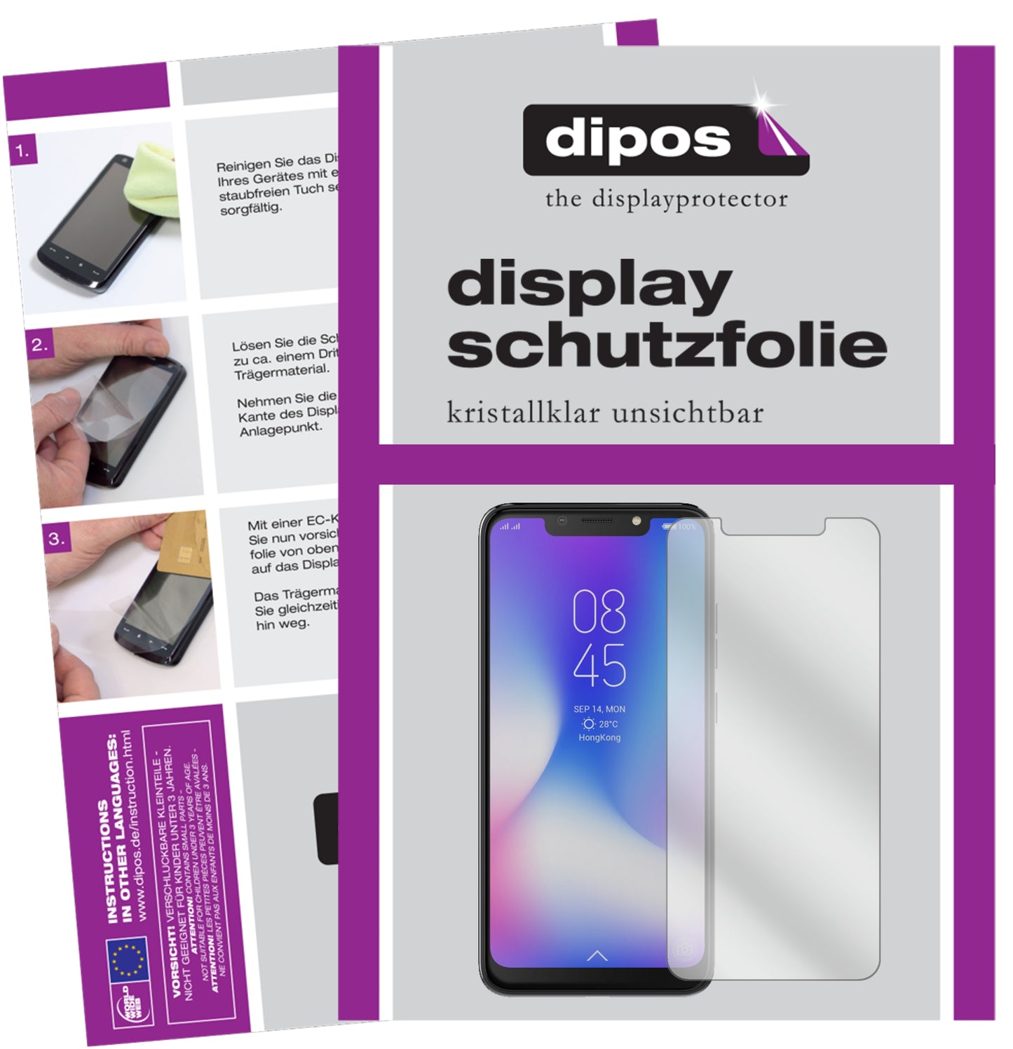 Kristallklare, dünne Schutzfolie: Kratzfest & passgenau für Tecno-Camon 11 Pro