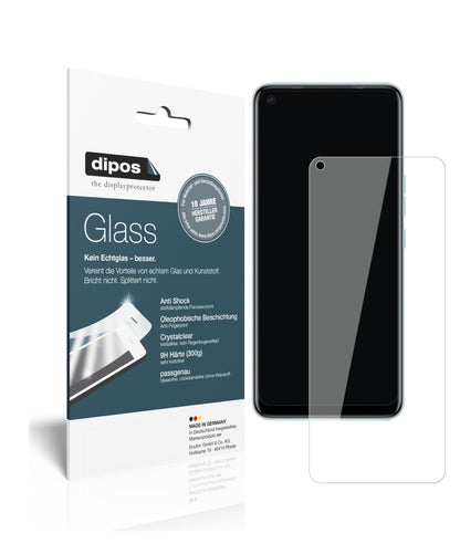 Klare Displayschutzfolie von dipos passend für Tecno Camon 16, 9H kratzfest und blasenfrei montiert