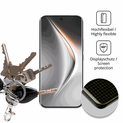 dipos Displayschutz für Tecno Pova Curve 2 5G, transparente Oberfläche, perfekte Passform auch für die Rundungen