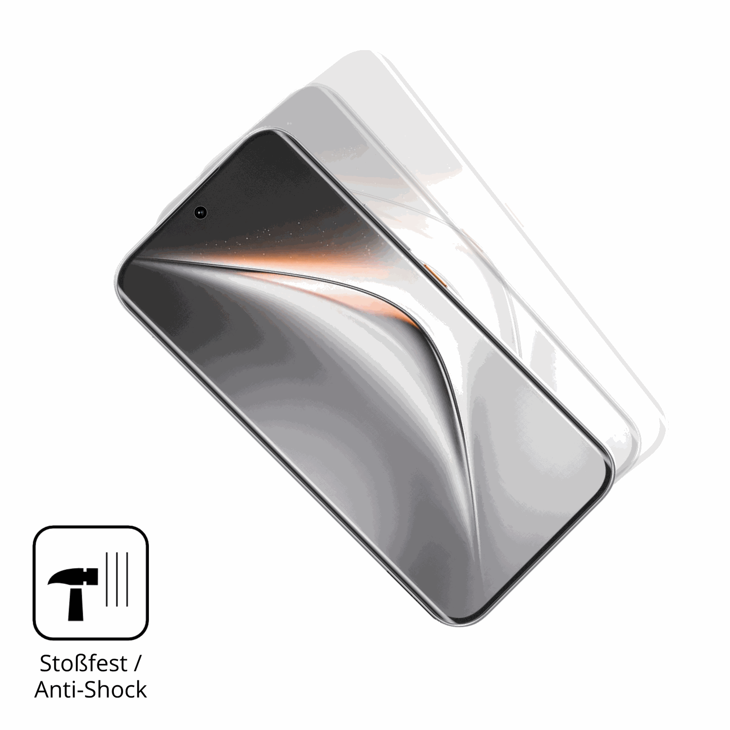 Schutz gegen Kratzer auf dem Tecno Pova Curve 2 5G Glas durch Schlüssel, Stöße gegen die Tischkante oder Stürze