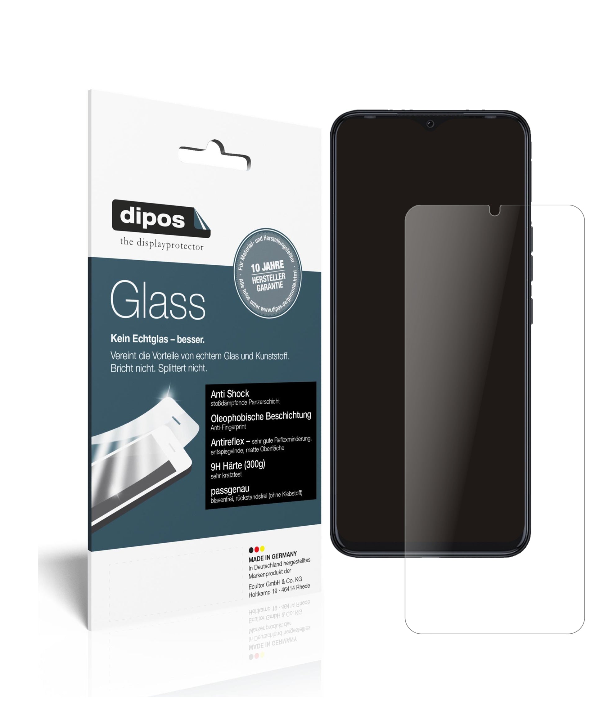 Matte Displayschutzfolie von dipos passend für Tecno Pova Neo, 9H kratzfest und blasenfrei montiert