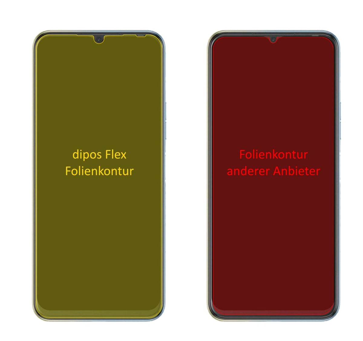 2x Screen Protector for Tecno Spark 8P Protective Film covers 100% dipos Flex