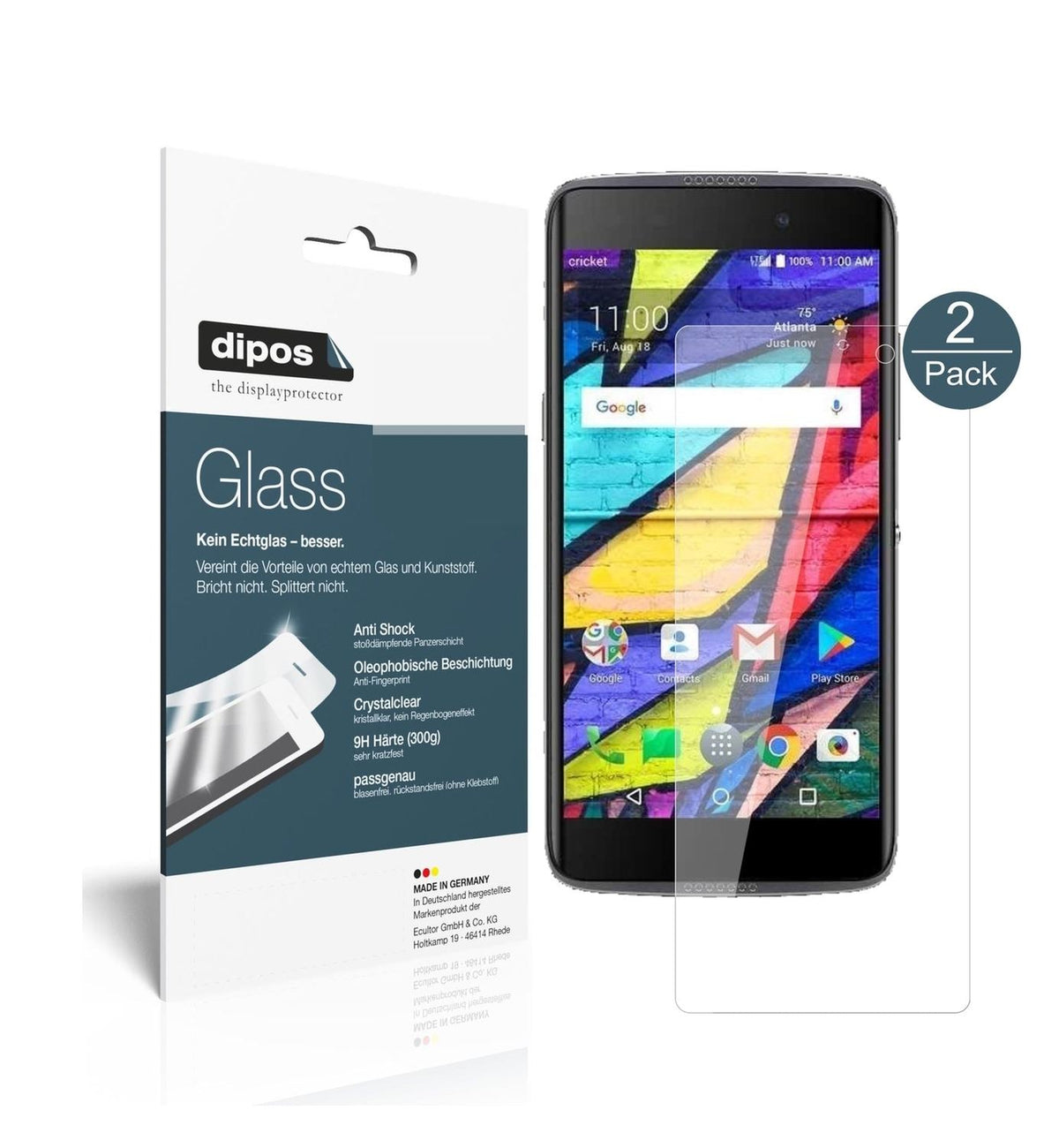 1x 9H Screen Protector for Alcatel Idol 5 Cricket Tempered Glass
