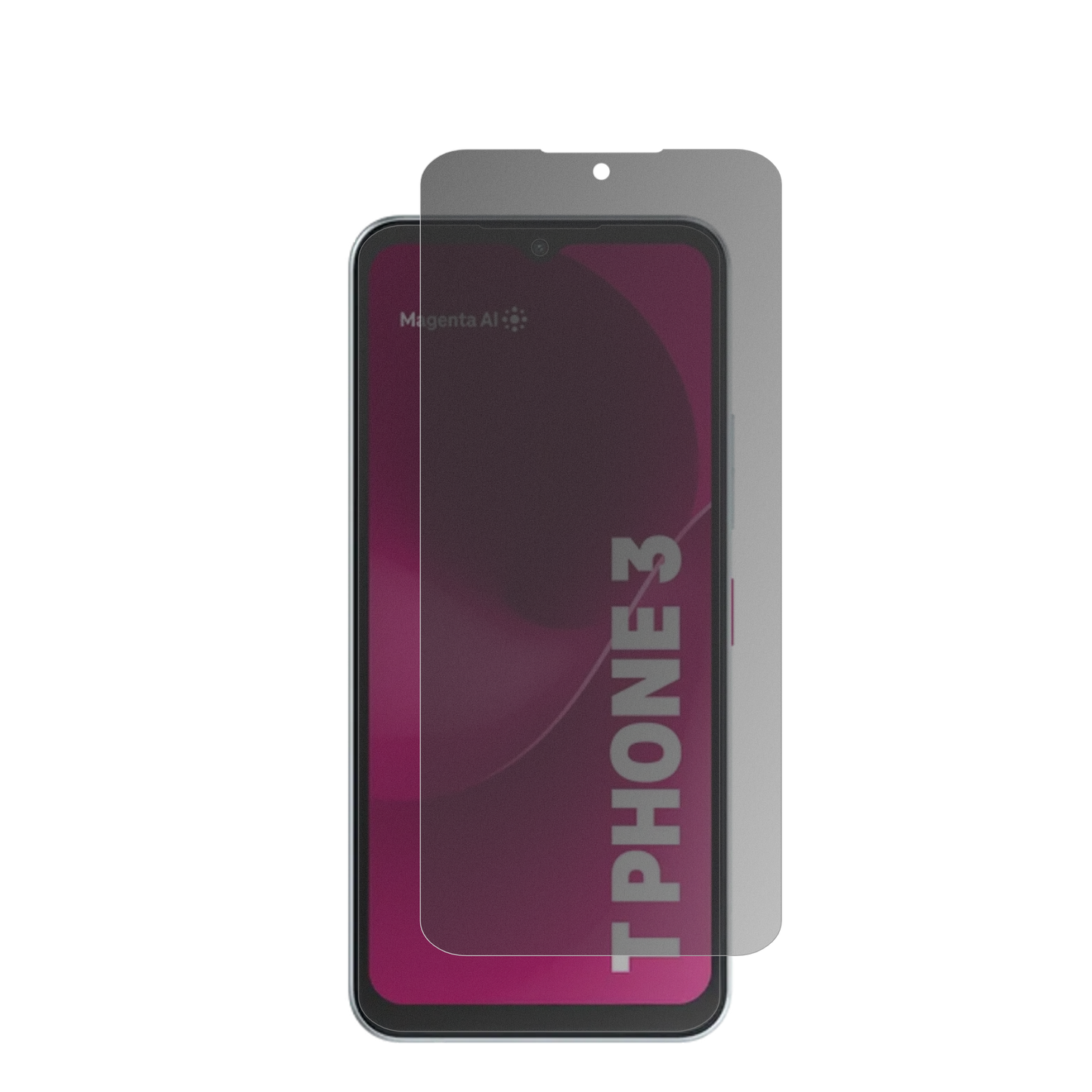 TelekomT Phone 3 Pro mit aufgebrachtem dipos Displayschutz, der seitliche Einblicke blockiert