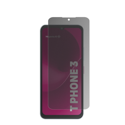 TelekomT Phone 3 Pro mit aufgebrachtem dipos Displayschutz, der seitliche Einblicke blockiert