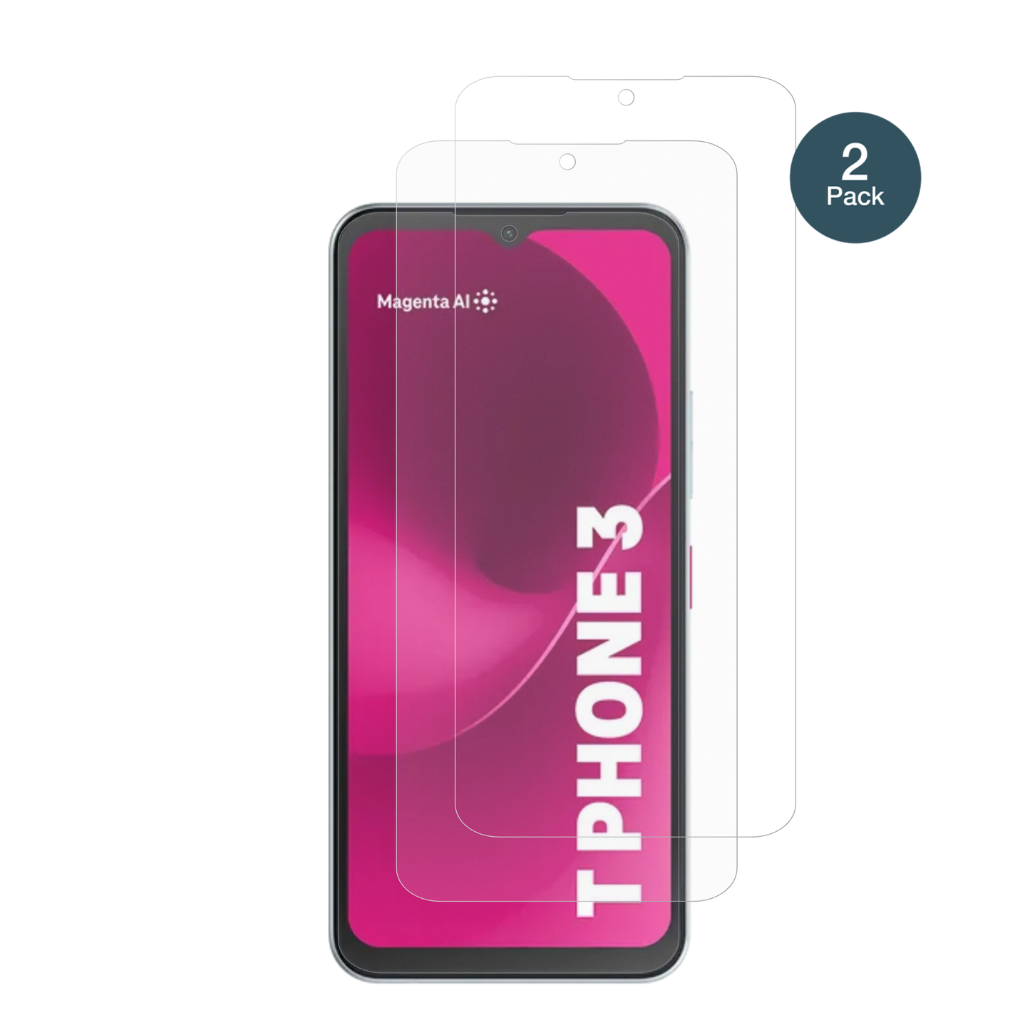 TelekomT Phone 3 Pro mit aufgebrachter dipos Panzerfolie, die lästige Fingerabdrücke minimiert