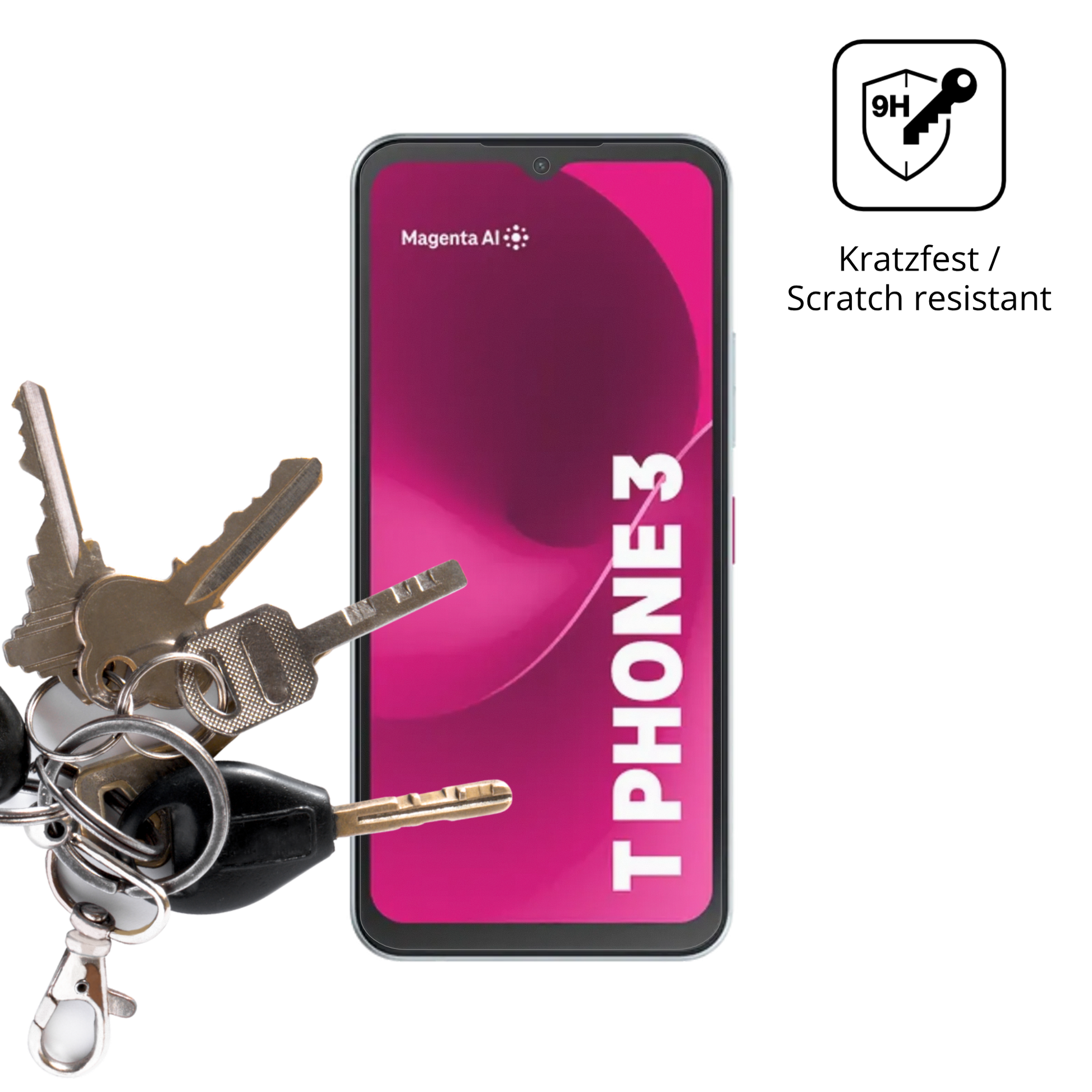 dipos Displayschutz für Telekom T Phone 3 Pro, mattierte Oberfläche, robuste Festigkeit und perfekte Passform