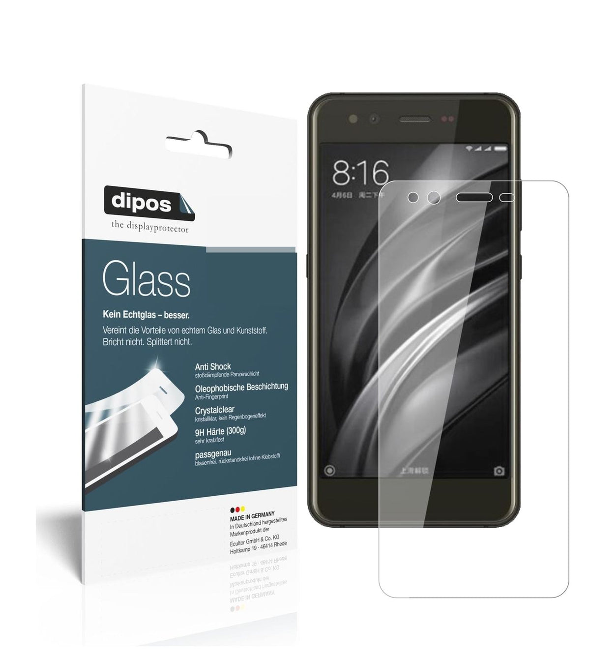 dipos 1x 9H Clear Screen Protector for Nomu M8