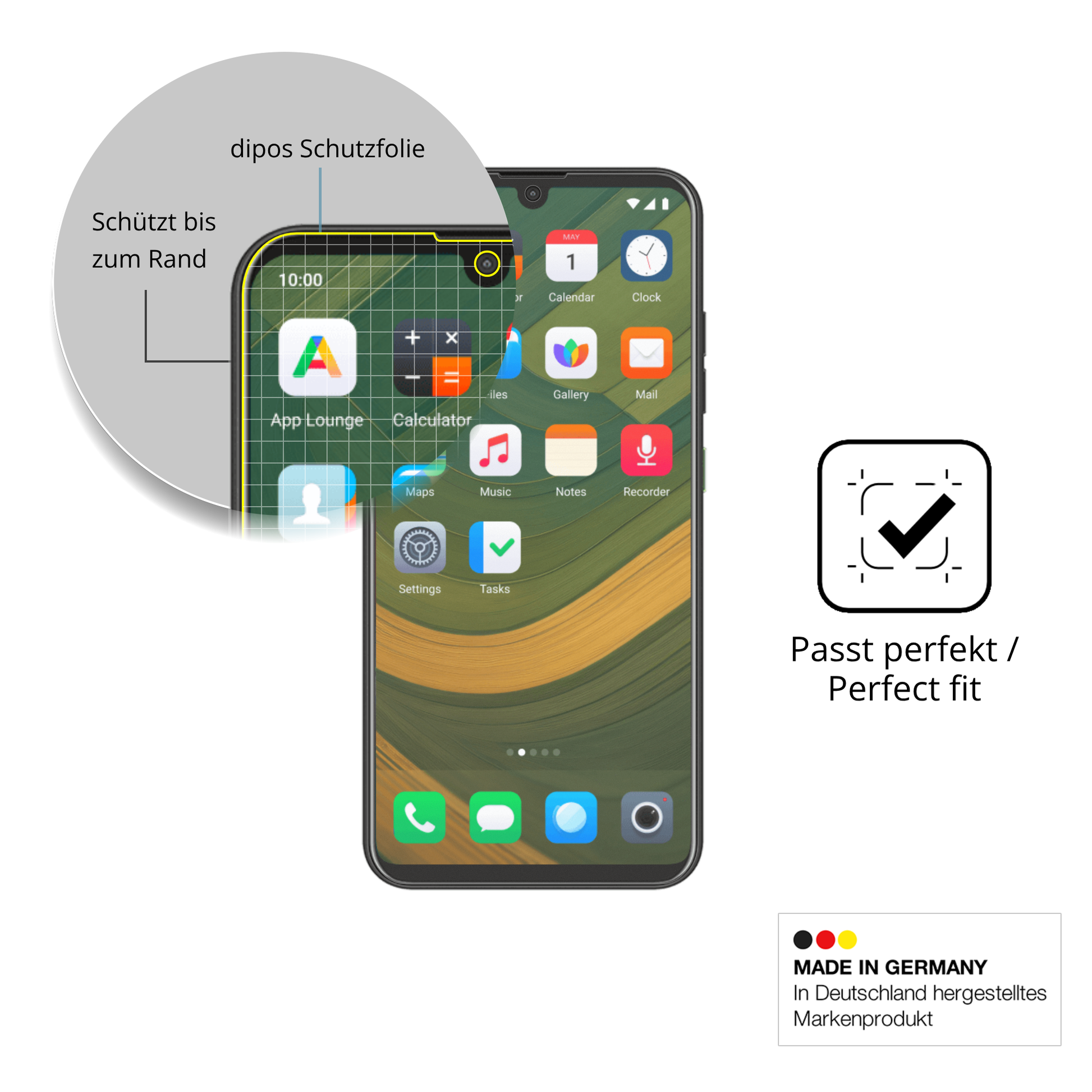 Besonders flexibler Displayschutz mit Anti-Shock-Schicht im Materialmix