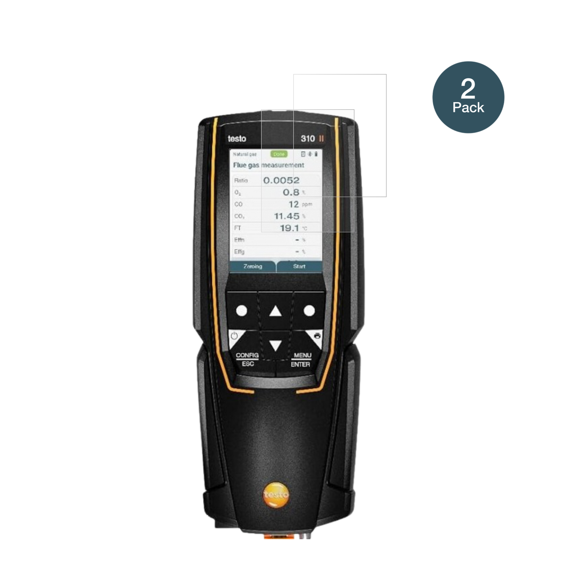 Testo310 2. Gen mit aufgebrachter dipos Panzerfolie, die lästige Fingerabdrücke minimiert