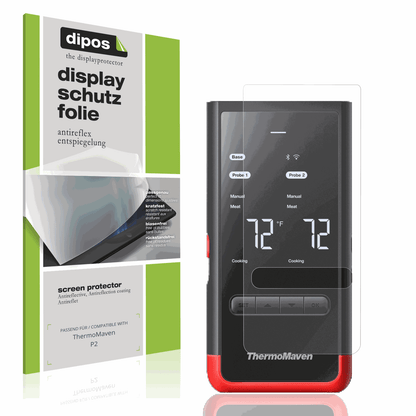 Matte Displayschutzfolie von dipos passend für ThermoMaven P2, präziser Zuschnitt und blasenfrei montiert