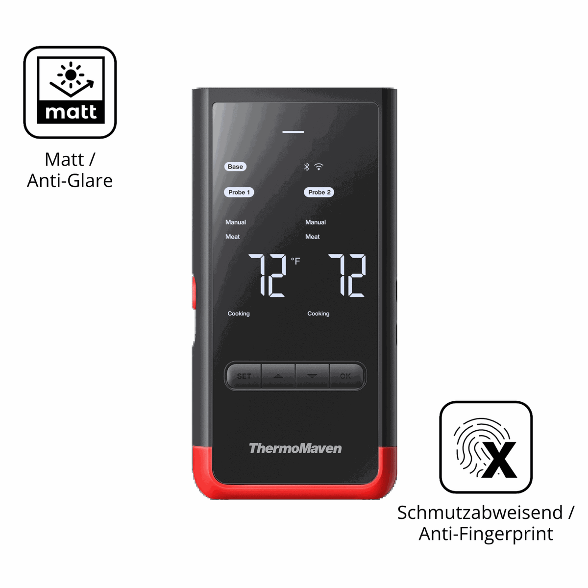 Dünne und entspiegelnde Folie passend zugeschnitten für ThermoMaven P2